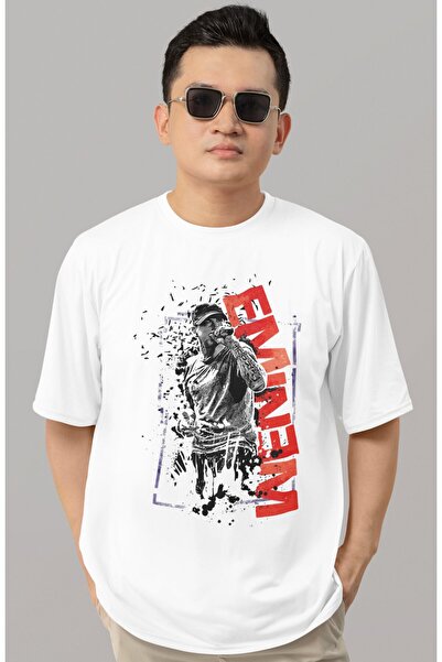 SEVBANO تي شيرت بتصميم Eminem Rapper Singer مطبوع للجنسين مقاس كبير