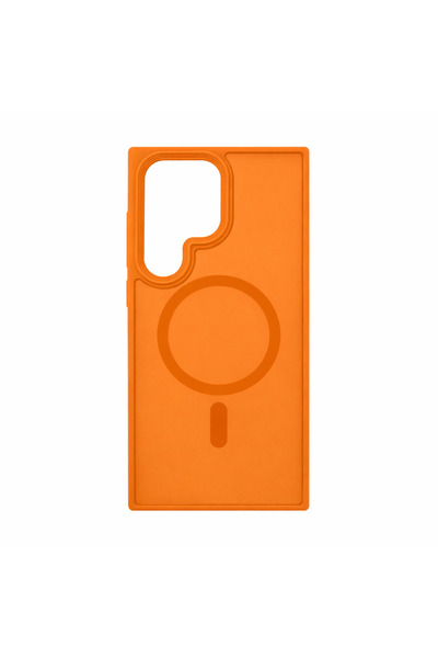 Brabus Samsung S26 Ultra Compatible Magsafe Enabled Hard Fall Phone Case Orange