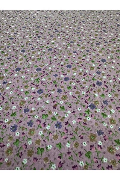oskatekstil Poplin Kumaş %100 Pamuk Çiçek, Çıtır Desenli 170 cm En Metre İşi ...