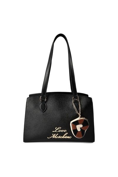 Love Moschino Heart Charm Schultertasche Leder 35 cm