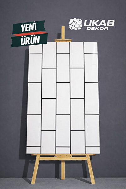 UKAB 30x60 (0,18 m²) Cm 1 Adet Kendinden Yapışkanlı Esnek Köpük Pvc Duvar Cep...