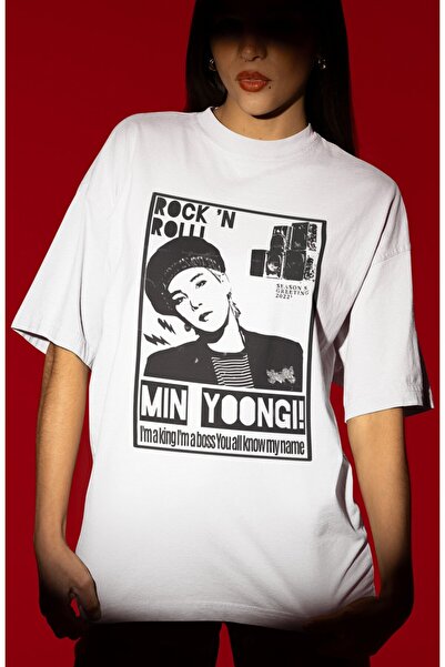 SEVBANO Design Rock'N Roll Min Yoongi Rapper Singer Printed Unisex Oversized ...