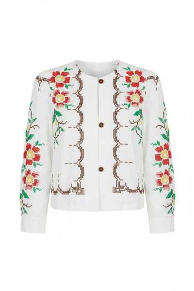 HAZELANNA Colorful Floral Embroidered Jacket