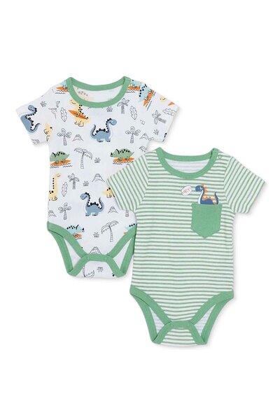 ebebek Hello Baby HelloBaby Erkek Bebek 2li Body Çizgili Çıtçıtlı Çıtçıtlı Ya...