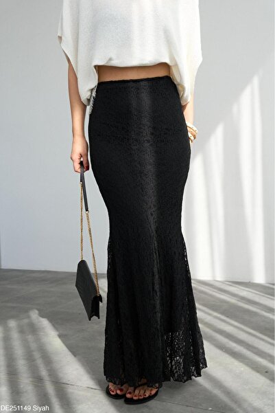 CADDELAMODA Premium Maxi Boy Full Lined Lace Skirt