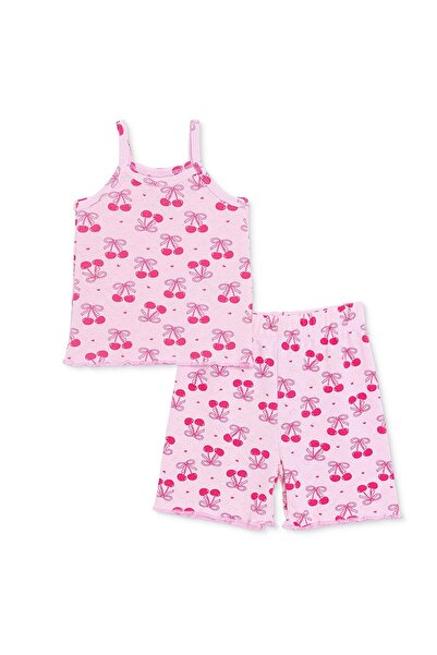 ebebek Hello Baby HelloBaby Kız Bebek Pijama Takımı Kiraz Baskılı Bisiklet Ya...