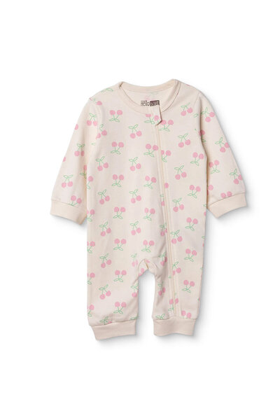 ebebek Hello Baby HelloBaby Kız Bebek Tulum Kiraz Baskılı Fermuarlı Bisiklet ...