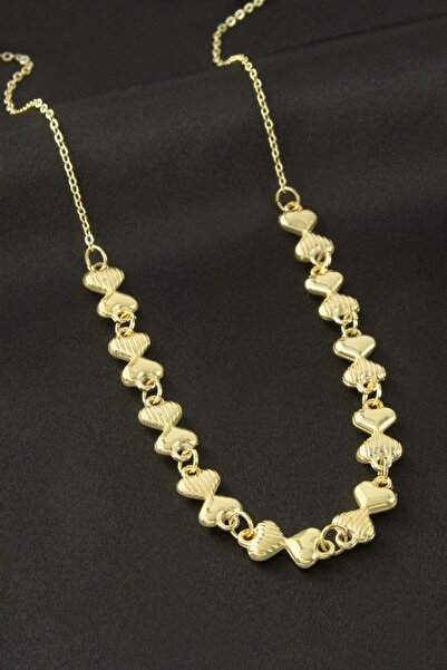 Generic Brand Heart Striped Luck Chain Necklace