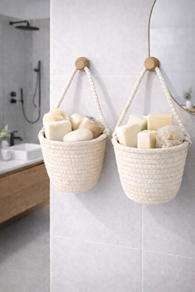 ÖRGÜM Organizator de baie Mini suport decorativ pentru săpun 12x10 cm ATATACT...