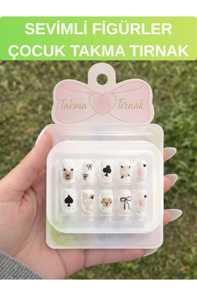 SheMask Protez Tırnak Seti Çocuklar İçin Takma Tırnak – Makyaj Tırnak Seti De...