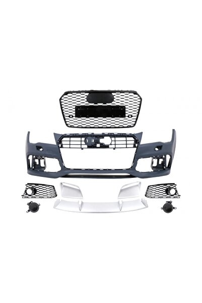 tuningset Предна броня с централна решетка, подходяща за Audi A7 4G преди фей...