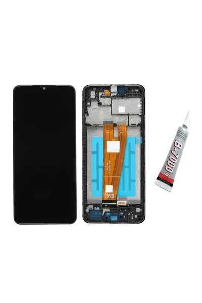 SDT شاشة سامسونج جالاكسي A04 المتوافقة مع شريط اللمس (أسود) B7000 ADHESIVE