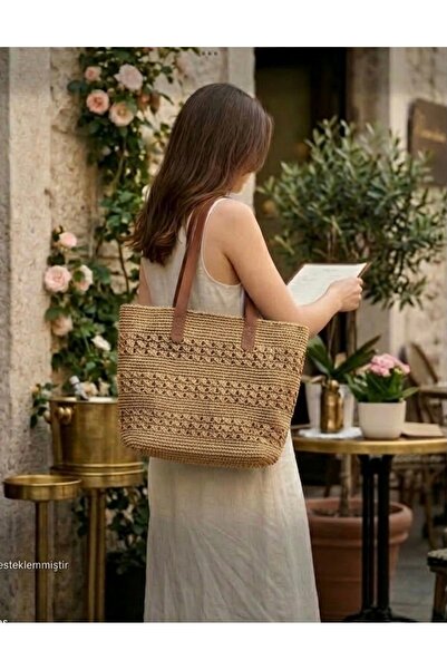 MEGA Megahan kağıt ıp yazlık el örgü dokuma çanta