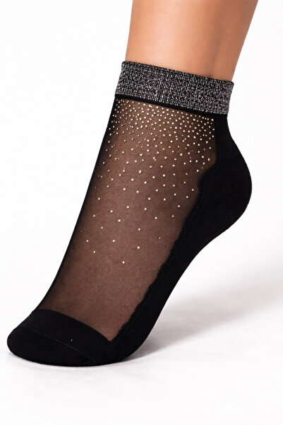 Store Taş Detaylı Tül Kadın Çorap – Parfüm Kokulu Şık Tasarım