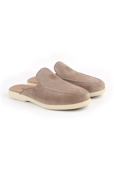 Libero L5950 Genuine Suede Open Back Ultra Lightweight EVA Sole Men's Loafers Sabot Shoes