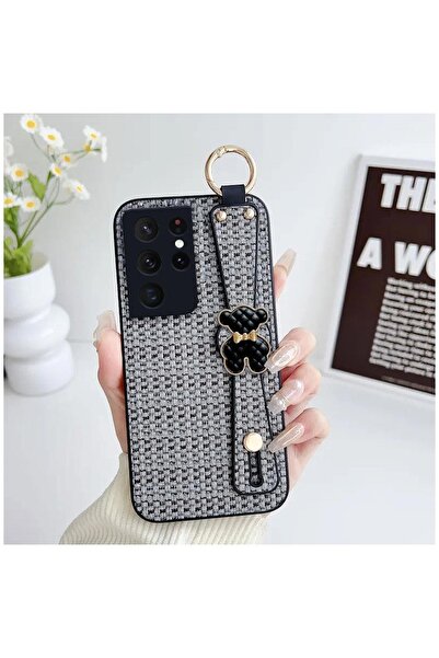 Pro Aksesuar حافظة سيليكون متوافقة مع هاتف سامسونج جالاكسي S21 ألترا، مزينة ب...