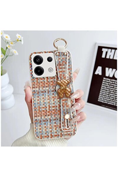 Pro Aksesuar حافظة متوافقة مع هاتف Poco X6 مصنوعة من السيليكون بتفاصيل دب تيد...