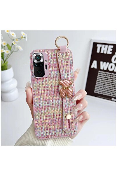 Zebana Redmi Note 10 Pro Max Compatible Case Teddy Silicone Case Pink