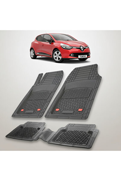 TEAMCAR Πατάκια δαπέδου συμβατά με Renault Clio IV 1 Hatchback 2012-2016 | Μαύρο