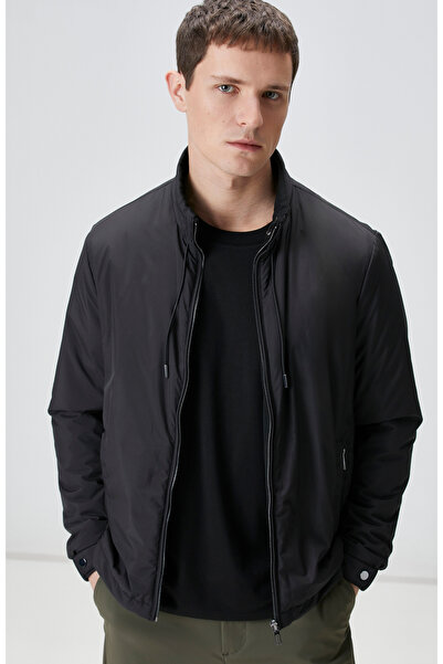 Network Siyah Dik Yaka Mont