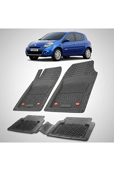 TEAMCAR Πατάκια δαπέδου συμβατά με Renault Clio III 2 Hatchback 2009-2012 | Μ...