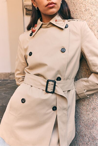 Stradivarius Short basic trench coat