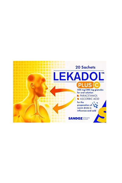 Sandoz LEKADOL PLUS C 500MG/300MG GRANULES 20SACHETS