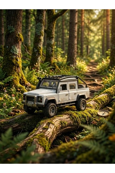 Tıfıl Toys Işıklı Sesli Açılabilir Kapılı Arkası Açık Land Rover Arazi Oyunca...