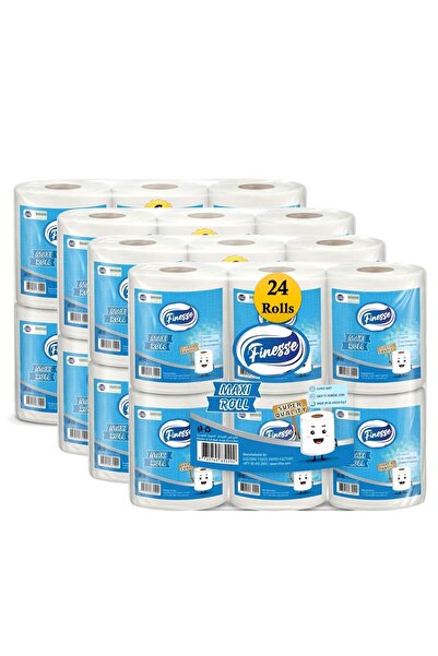Finesse 24 Pack of Maxi Roll 2-Ply Tissue, 600 Sheets each, 500g, Kitchen tow...