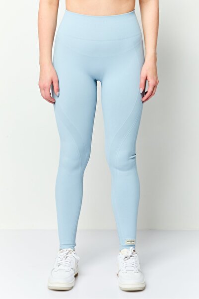 The Giving Movement Women Textured Pull On Leggings, Light Blue