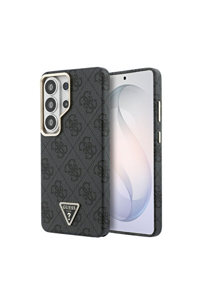 Guess Galaxy S26 Ultra Case Licensed M-Safeli Gold Camera Frame Stoned Triang...