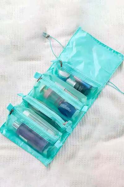 TAKIŞTIR Бірюзова косметична сумка-рулон для особистої гігієни