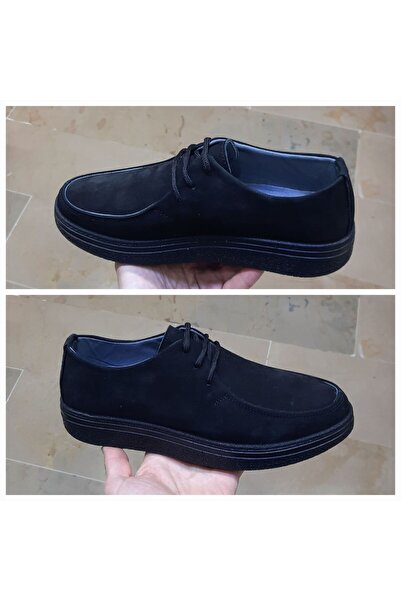 Mertto ERKEK İÇİ-DIŞI HAKİKİ DERİ ORTOPEDİK MEVSİMLİK, RAHAT SİYAH-BEJ NUBUK ...