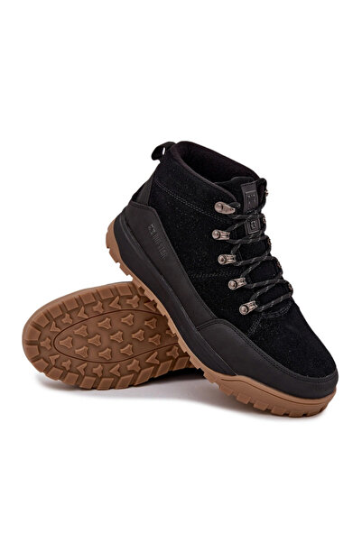 Big Star Shoes Suede Men's Hiking Shoes Big Star SS174265 Black 44