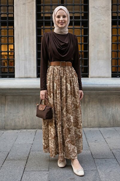 InStyle Σετ καφέ με γάλα και άμμο Yakası ντραπέ Ζώνη τεμαχίων