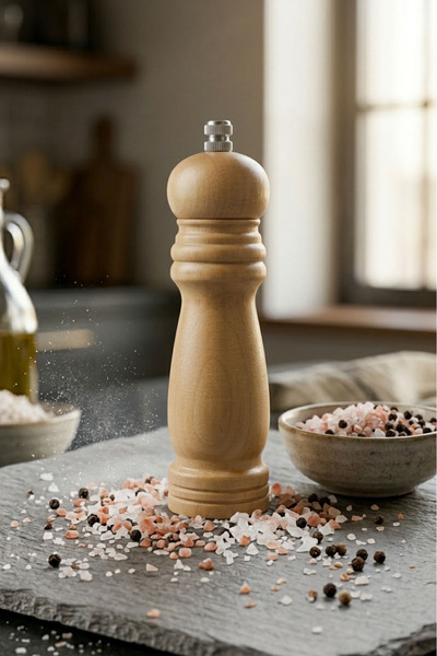 Bambuland Bamboo 16 cm Pepper Mill – Manual Salt and Spice Grinder