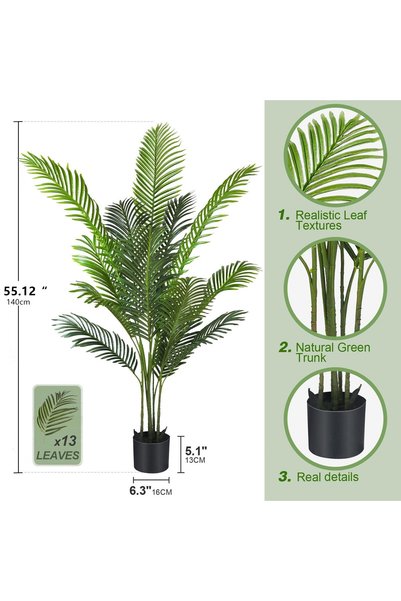 BESTONE High Quality Polyester Artificial Palm Tree with Realistic Texture