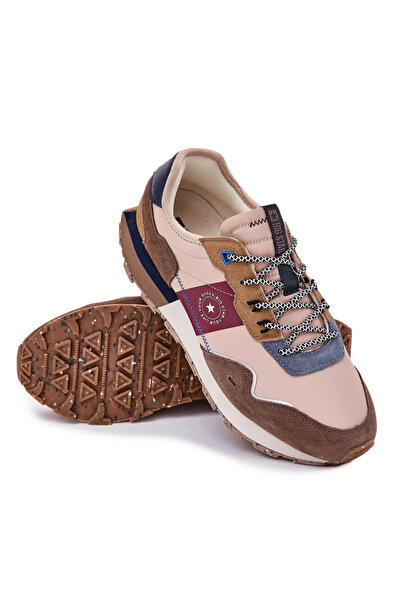 Big Star Shoes Suede Men's Sneakers On Platform Big Star RR174475 Hi-Poly Sys...