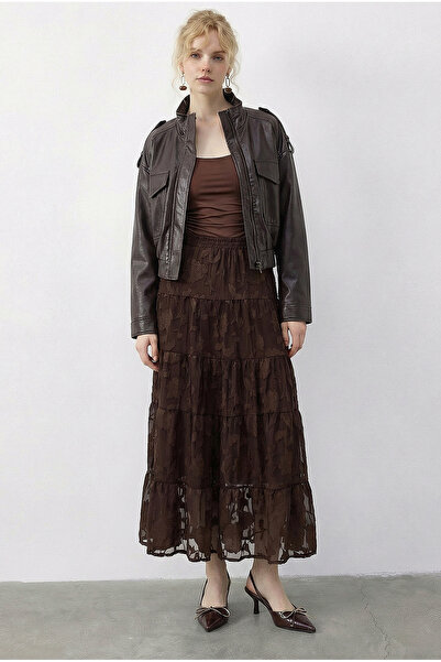 Bianco Lucci Γυναικεία ελαστική μέση με ελαστική ζώνη Με σχέδιο Με φόδρα Μίντ...