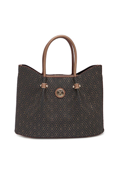 Tergan Bronz Print Kadın Omuz Çantası - S26Y1PR09195-R7P