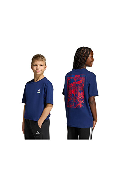 adidas J Marvel Sm Gfx t Children's Casual T-Shirt Ke5029 Navy Blue
