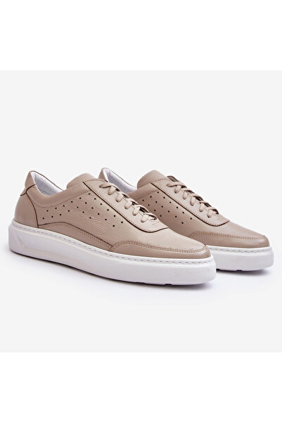 Zazoo Men's Leather Sports Shoes 1544 Beige 40