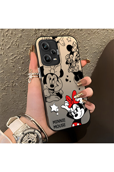 PATTERNOVA Redmi Note 12 Pro 5G Uyumlu Minnie Desenli Kılıf, Darbeye Dayanıkl...