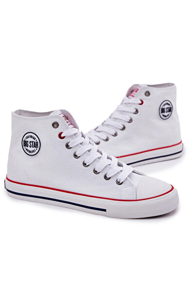 Big Star Shoes Men's Fabric Sneakers Big Star NN174305 HI-POLY SYSTEM White 44