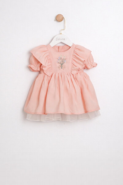 Cumino فستان بناتي مبطن مكشكش