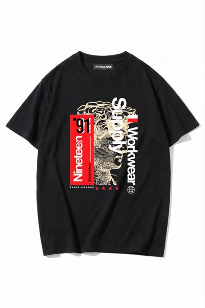 PERISENSE Unisex Γυναικεία/Ανδρικά με τύπωμα 100% Βαμβάκι Premium Χτενισμένα ...