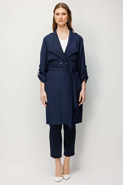 Ekol Beli Kuşaklı Apoletli Trenç