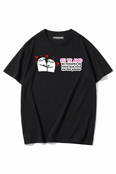 PERISENSE Unisex Γυναικεία/Ανδρικά με τύπωμα 100% Βαμβάκι Premium Χτενισμένα ...