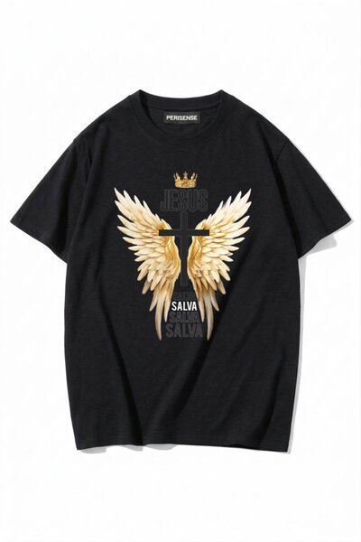 PERISENSE Unisex Γυναικεία/Ανδρικά με τύπωμα 100% Βαμβάκι Premium Χτενισμένα ...