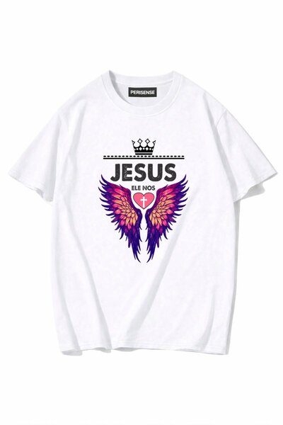 PERISENSE Unisex Γυναικεία/Ανδρικά με τύπωμα 100% Βαμβάκι Premium Χτενισμένα ...